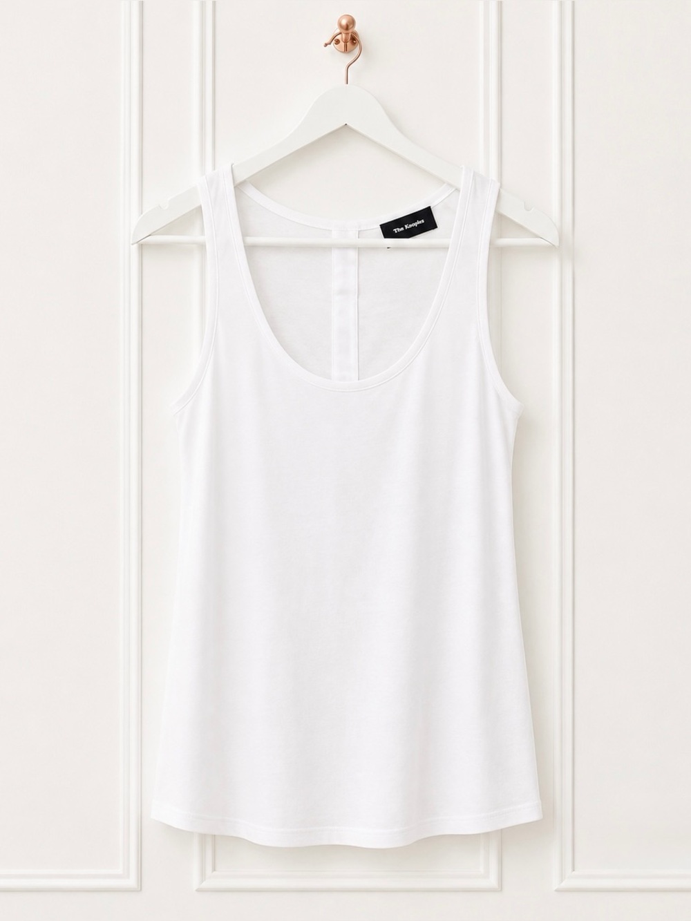 The Kooples $60 Womens XS White Modal Jersey Stretch Scoop Neck Zip Tank Top